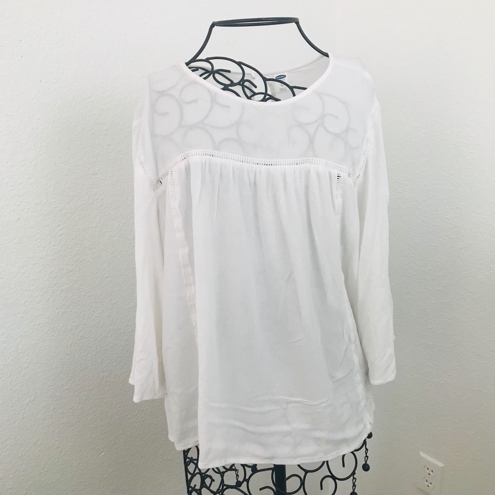 OLD NAVY Women's long sleeve white top
